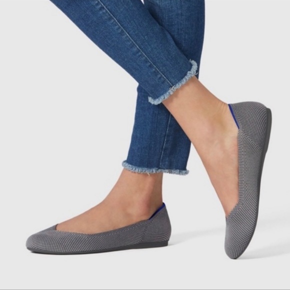 Rothy's Shoes - Rothy's Round Toe Flats Knit Shoes Slip On Ballet Grey Gray Birdseye 7.5
